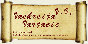 Vaskrsija Varjačić vizit kartica